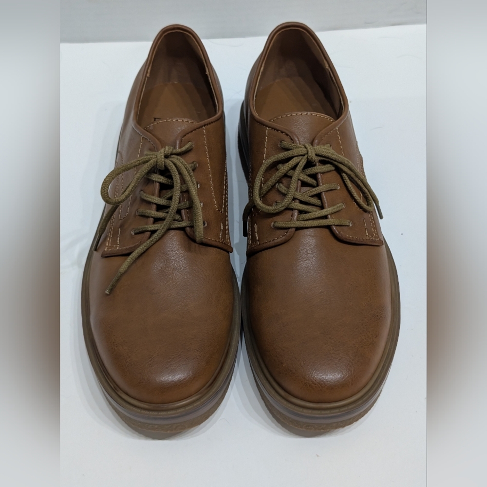 NEW Frye and Co. Men's 9 Oxford Shoes Dress Lace Up Cognac Brown
